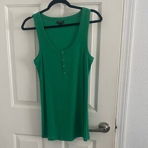 torrid Emerald Green Henley Scoop Neck Tank size 0